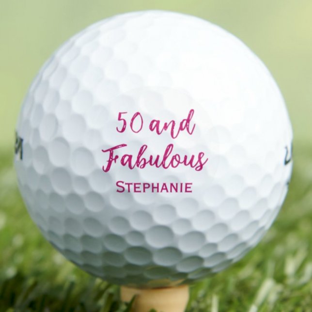 Balles De Golf 50th Birthday Friend Gift – Pink 50 and Fabulous (Créateur téléchargé)