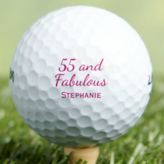 Balles De Golf 55th Birthday Friend Gift - Pink 55 and Fabulous