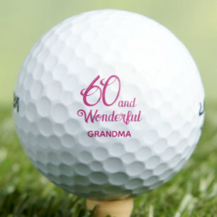Balles De Golf 60e Anniversaire Grandma Cadeau - Rose 60 et Merve