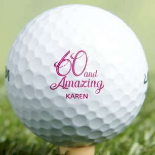 Balles De Golf 60ème Cadeau pour Soeur Rose 60 et Incroyable