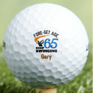 Balles De Golf 65th Birthday Stepfather Gift Funny Blue Custom