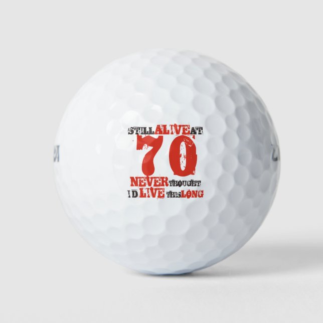Balles De Golf 70e anniversaire Humour Attitude (Devant)