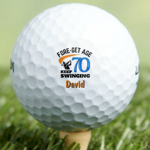 Balles De Golf 70e anniversaire pour frère, 70 ans cadeau bleu co