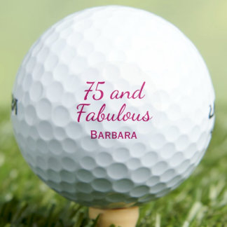 Balles De Golf 75th Birthday Friend Gift - Pink 75 and Fabulous