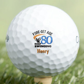 Balles De Golf 80e cadeau d'anniversaire pour le voisin - Continu