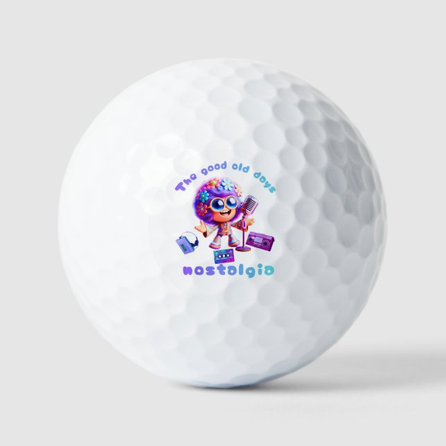 Balles De Golf 80s Nostalgia Groove Golf Balls – Retro Old Days  (Recto)