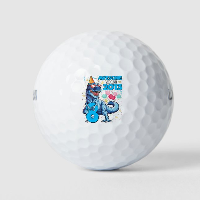 Balles De Golf 8 Anniversaire Dinosaur 8 Anniversaire Garçon Enfa (Devant)