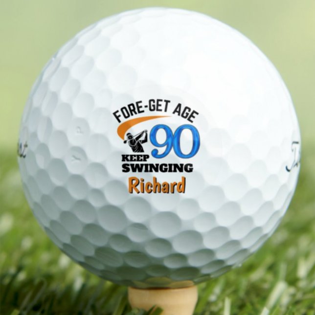 Balles De Golf 90e Anniversaire Golf Balls 90 Ans Drôle Cadeau Bl (Créateur téléchargé)
