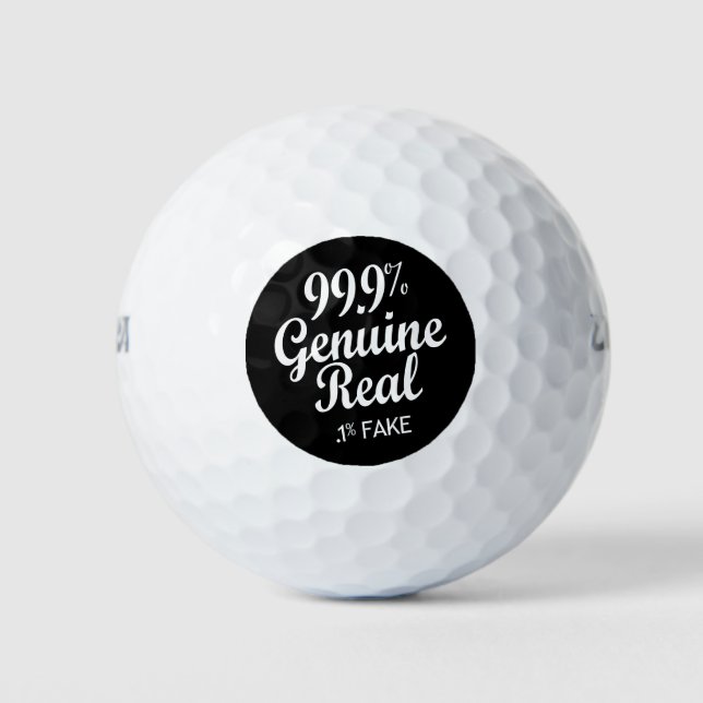 Balles De Golf 99,9% Véritable Réel .1% Faux (Devant)