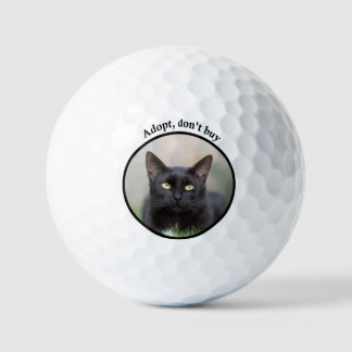 Balles De Golf Adoptez, n'achetez pas un chat Golf Balls