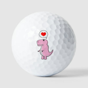 Balles De Golf Adorable Dinosaure T-Rex Cartoon Rose