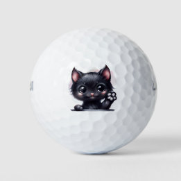 Balles De Golf Adorable Kawaii Chat noir