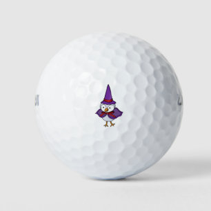 Balles De Golf Adorable petit oiseau portant un costume de sorcie