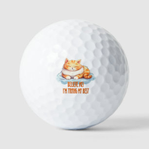 Balles De Golf Adorable Tabby Orange Chat - Je tente mon meilleur