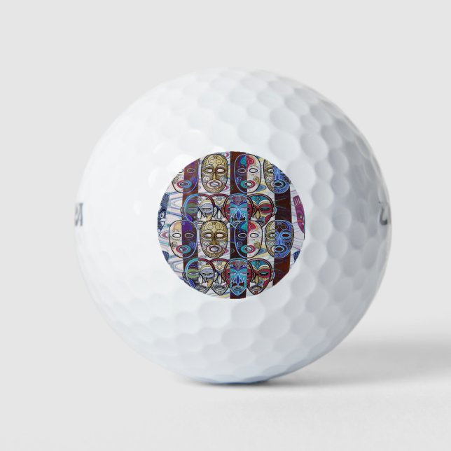 Balles De Golf African Masks V2 (Devant)