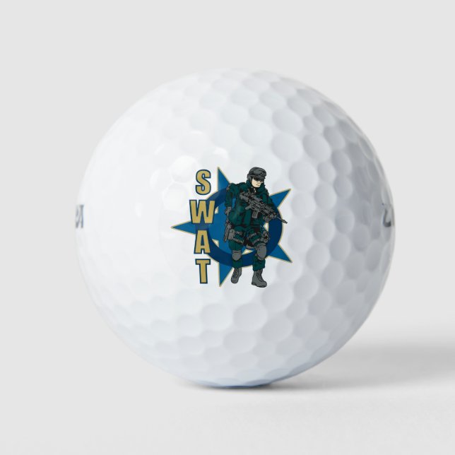 Balles De Golf Agent de police SWAT (Devant)