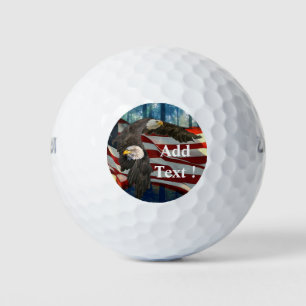 Balles De Golf Aigle à drapeau américain