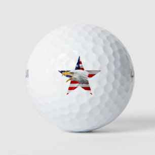 Balles De Golf Aigle Brave, Drapeau Américain, Patriotique