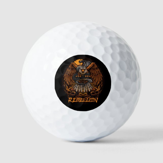 Balles De Golf Aigle et crâne de la rébellion (Recto)