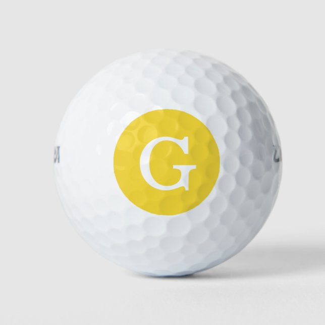 Balles De Golf Aiguille Jaune Premier Monogramme (Devant)