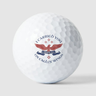 Balles De Golf Ailes d'aigle Écriture Exode 19:4 Rouge/Bleu