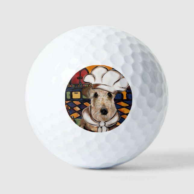 Balles De Golf Airedale Terrier (Recto)