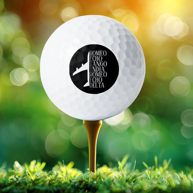Balles De Golf Airplane Retired Nato Phonetic Alphabet Aviation (Créateur téléchargé)