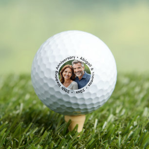 Balles De Golf Ajoutez votre propre photo de couple pour le 20e a