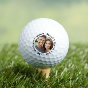 Balles De Golf Ajoutez votre propre photo de couple pour le 5ème