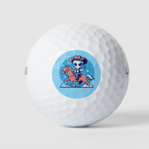 BALLES DE GOLF ALIEN COWBOY FUNNY GOLF BALL