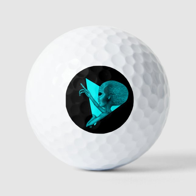 Balles De Golf Alien gris, la vérité est là (Recto)