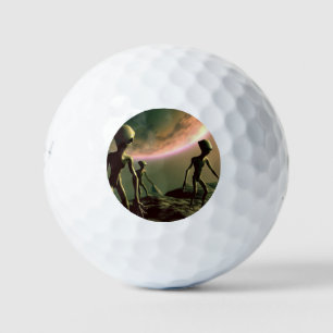 Balles De Golf ALIENS gris SF sur la planète Alien (2)