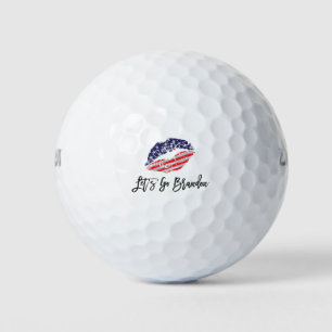 Balles De Golf Allons Brandon Funny Biden Chant Rouge Bleu Elle