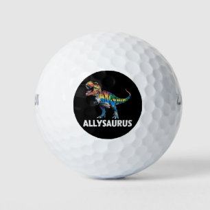 Balles De Golf Allysaurus LGBT Dinosaur drapeau arc-en-ciel Ally 