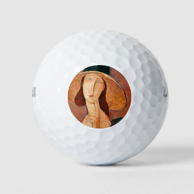 Balles De Golf Amedeo Modigliani - Jeanne Hebuterne en grand Casq (Devant)