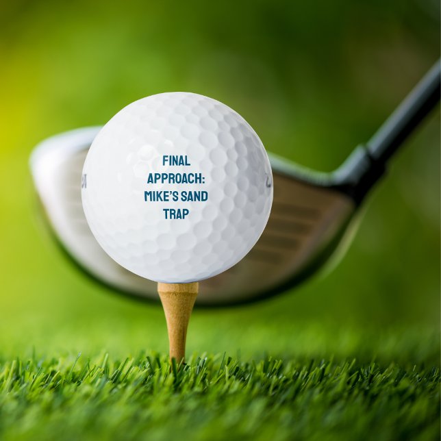 Balles De Golf Amusant Simple Golfer Approche finale : Nom Piège  (Créateur téléchargé)