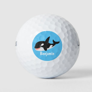Balles De Golf Amusante baleine orque mignonne dessin animé