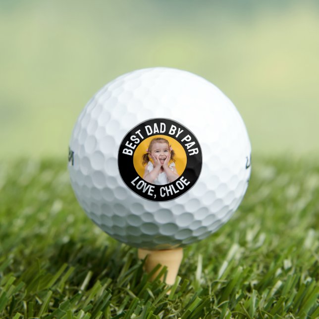 Balles De Golf Amusants Meilleur Papa Par Photo (T-shirt Insitu)