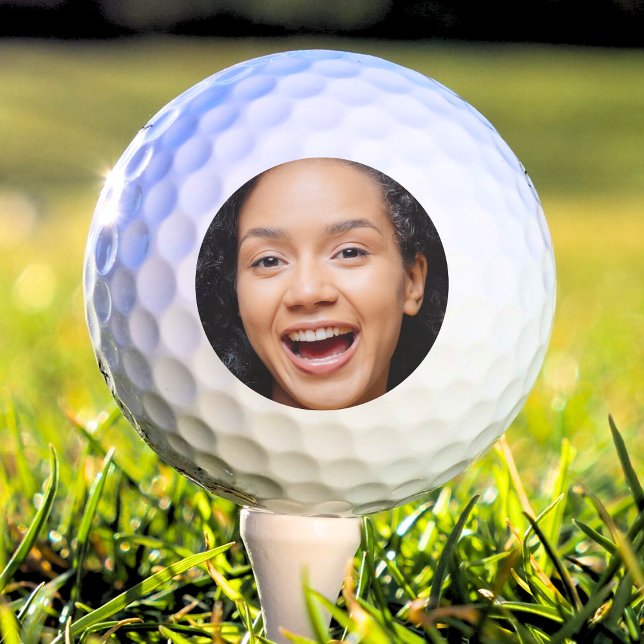 Balles De Golf Amusants Visage Complet Fermer Selfie Photo (selfie close up face photo golf ball)