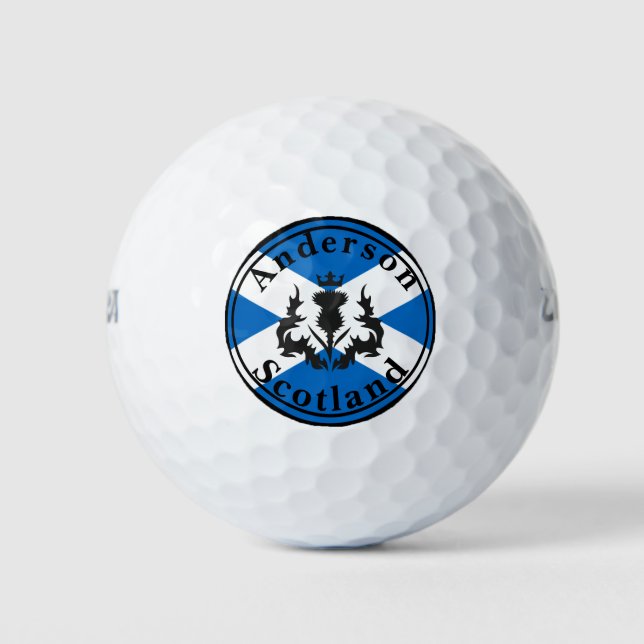 Balles De Golf Anderson avec chardon couronné (Devant)