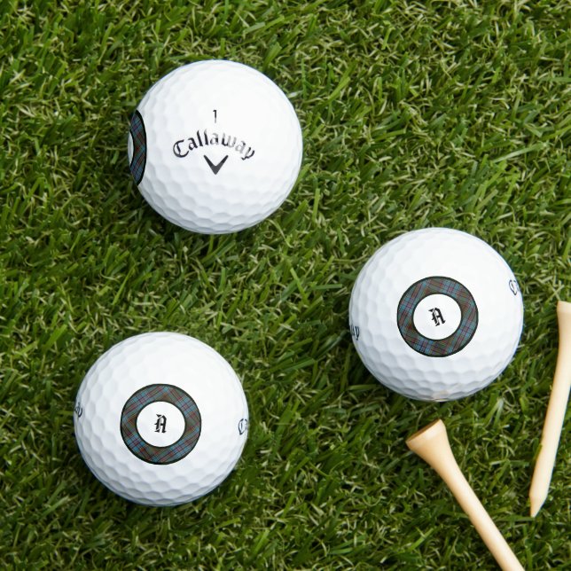 Balles De Golf Anderson Tartan Clan Plaid Golf Balls (Herbe in situ)
