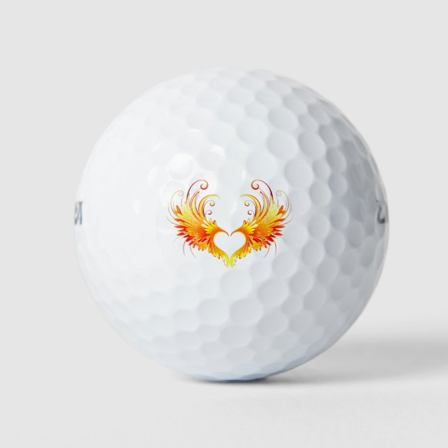 Balles De Golf Angel Fire Heart with Wings (Devant)