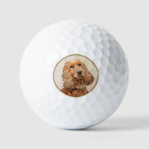 Balles De Golf Anglais Cocker Peinture Espagnole - Art Chien orig