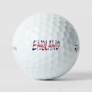 Balles De Golf Angleterre superposée sur le drapeau du Royaume-Un