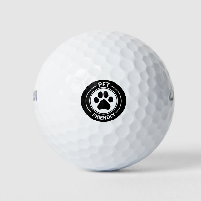 Balles De Golf Animal ami Bestie Westie Drake Paw - Noir (Devant)