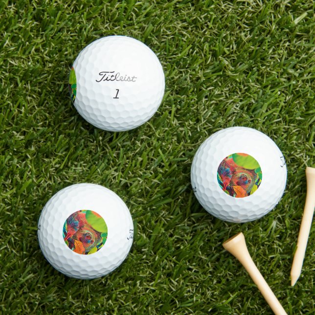 Balles De Golf AnimalColor_Sloth_001 (Herbe in situ)