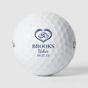 Balles De Golf Anneaux de Mariage Usher