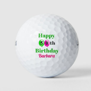 Balles De Golf Anniversaire 50th Balloons Ajouter Golfer Name