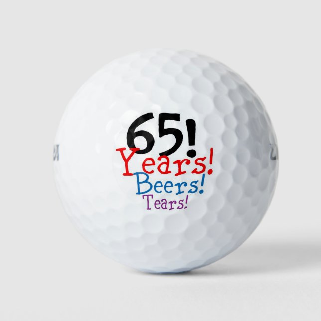 Balles De Golf Anniversaire 65 ans (Devant)