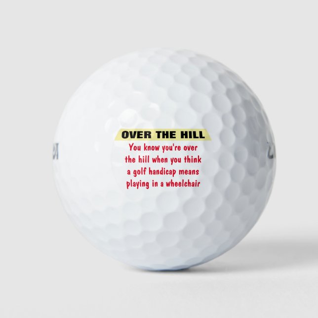Balles De Golf Anniversaire Au-Dessus De La Colline (Devant)